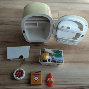 Vintage Beetland Li'l Mini Fridge Desk Office Supply Kit 1987 Korea Incomplete - Picture 1 of 8