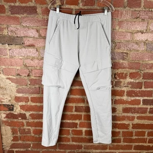 BYLT Basics Pants Mens Medium Gray Skyline Pant Athletic Stretch Zip Pocket - Picture 1 of 7
