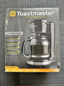 TOASTMASTER 12 CUP COFFEE MAKER TM-122CM NEW BLACK PAUSE/SERVE FREE SHIPPING - Picture 1 of 2