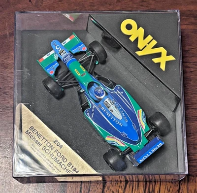 Antigo carro de Fórmula 1 ONYX 204 Benetton Ford B194 Michael Schumacher fundido 1:43 - Imagem 1 de 4