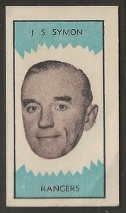 CLEVEDON-FOOTBALL CLUB MANAGERS 1959 (BLUE FRONT)-#37- GLASGOW RANGERS - SYMON - Picture 1 of 2