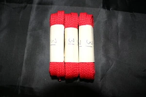 3 PAAR 31" ZOLL SPORTLICHE ROTE FLACHE SCHNÜRSENKEL, DAMEN KINDER, KLEINE MASKE - Bild 1 von 3