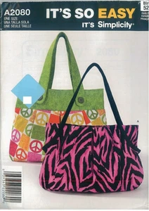 OOP Simplicity A2080 Accessories Purse Handbag Bags Sewing Pattern Misses - Picture 1 of 2