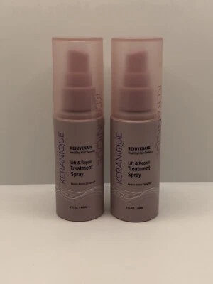 Paquete de 2 aerosoles de tratamiento rejuvenecedor de elevación y reparación KERANIQUE 2 fl oz cada uno Foto 1 de 4