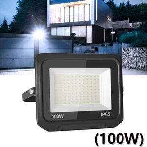 100W Kaltweiß LED Strahler Außen Garten Fluter Leuchte Scheinwerfer Lampe IP65 - Bild 1 von 8