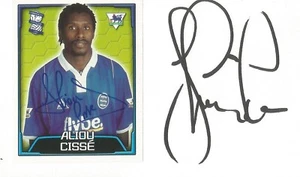 BIRMINGHAM, PORTSMOUTH & SENEGAL: ALIOU CISSE SIGNIERT 3x5 WHITECARD + COA - Bild 1 von 1
