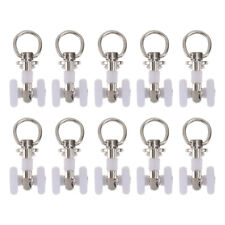  10 Pcs Curtain Glider Hooks Pulley Curtains Alloy Rollers Hanging Scroll Wheel