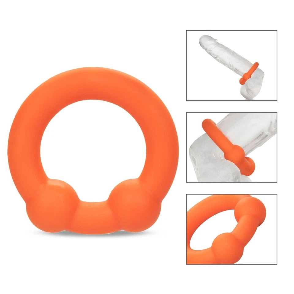 Anillo potenciador pene doble bola silicona líquida alfa ultra suave elástico Foto 1 de 4