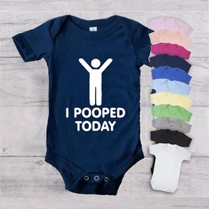 Gilet body bambino I POOPED TODAY gilet grow geek divertente regalo umoristico mamma papà - Foto 1 di 23
