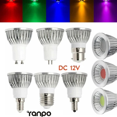 Dimmable DC 12V GU10 E27 MR16 E14 B22 COB LED Spotlight Bulb 12W 9W 7W Lamps RM - Image 1 of 4