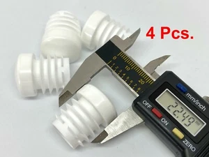 X4 Pcs recambio taco pata silla cocina 22,5 mm. diámetro exterior redondo blanco - Imagen 1 de 1