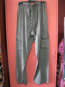 BNWT sz XXL mens womens cotton grey casual pants hippy festival - Picture 1 of 6