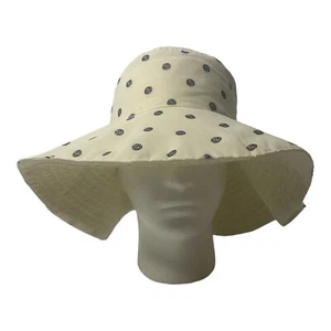 Disney Parks Authentic Original Adult OS Floppy Sun Hat Polka Dot Gems White - Picture 1 of 10