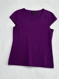 Saks Fifth Avenue 100% Kaschmir Damen Flügelärmel Pullover L, Lila, 750TH1K751 - Bild 1 von 5