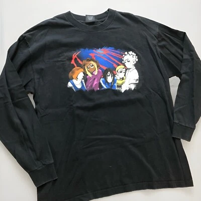 Vintage 1998 KORN Band T-shirt Anime Cartoon Giant Rock long sleeve XL - Image 1 of 4
