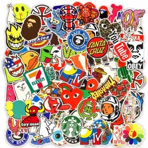 100PCS Stickers Bomb Vinyl Skateboard Guitar Luggage Pack Tide Brand Logo Decals - Picture 1 of 8