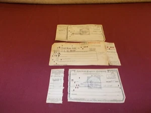 VINTAGE ZAHLUNGSANWEISUNGEN LOT AMERICANEXPRESS POST 70er Jahre PAPIER - Bild 1 von 11