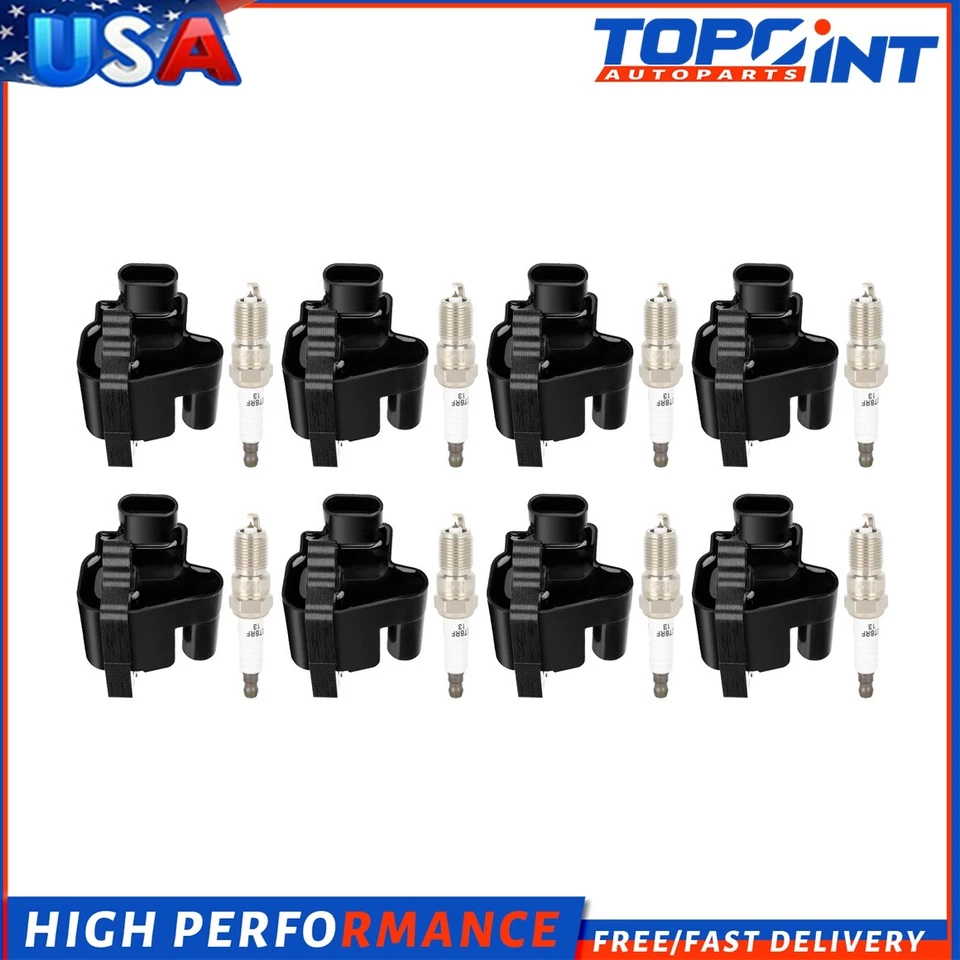 8 Ignition Coil & Spark Plug Kit For 2003-2009 Chevrolet C4500 Kodiak 8.1L V8 - Image 1 of 4