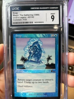 MTG Snap (Foil) - 1999 Urza's Legacy - CGC Mint 9 - Image 1 of 2