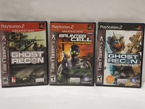 PlayStation 2 Tom Clancy Bundle: PS2 Ghost Recon /Splinter Cell /Ghost Recon AW - Picture 1 of 8