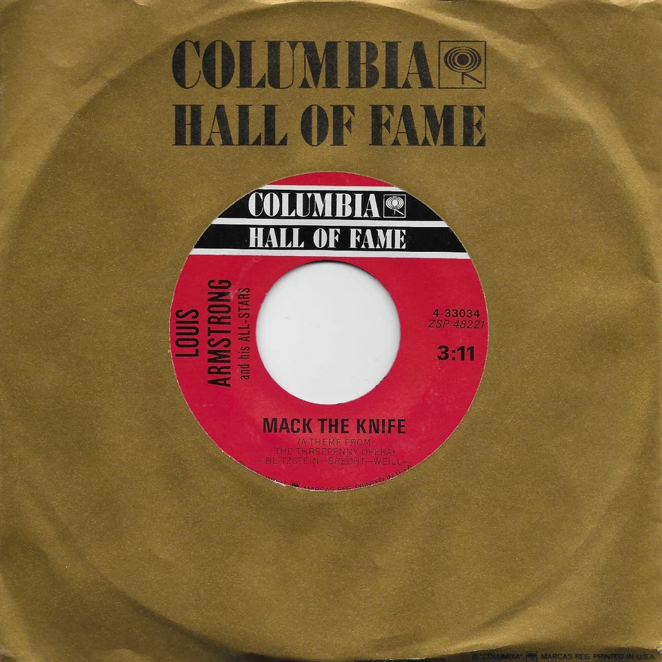 LOUIS ARMSTRONG  Mack The Knife / Tin Roof Blues 45 - Image 1 of 1