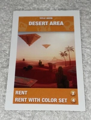 Super Mario Bros. Edición de película 2023 Pieza de repuesto para tarjeta Monopoly Desert Area Foto 1 de 4