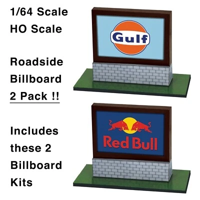 Real Racing Models — Billboards GULF & RED BULL 1/64 scale Hot-Wheels / AFX cars - Image 1 of 4