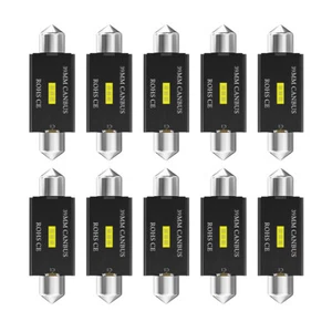 10X 31/41mm LED Festoon Bulb CANBUS White Car Trunk Dome Map Number Plate Light - Bild 1 von 12