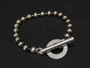 Auth Gucci Silver Ball Chain Bracelet Notation SV925 Fast Shipping - Picture 1 of 18