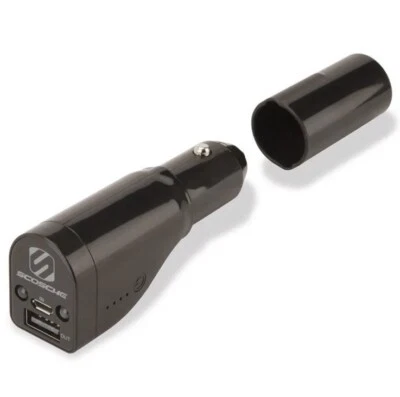 Scosche 3 合 1 GoBAT 2600 便携式 USB 车载充电器 移动电源 手电筒 PBC71R — 第 1/4 张图片