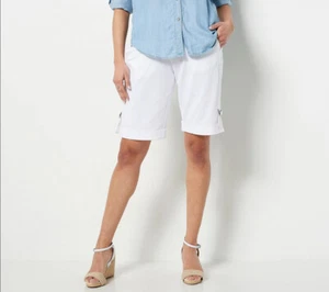 Bermuda Susan Graver Weekend Reg cotone bianco 2X nuovi - Foto 1 di 1