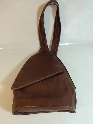 Bolso Cartera Chaos Cuero Marrón Genuino Eslinga/Mochila Foto 1 de 4