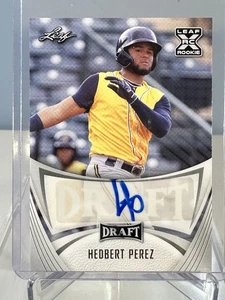 2021 Leaf XRC Draft Hedbert Perez Auto RC Milwaukee Brewers - Foto 1 di 2