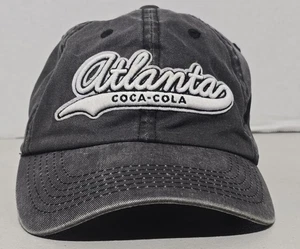 Atlanta Coca Cola Black Washed Strap back Unisex Hat 100% Cotton - Picture 1 of 9