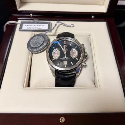 Tag Heuer CAV511A Grand Carrera Automatic Leather Band Used Watch From Japan - Image 1 of 4