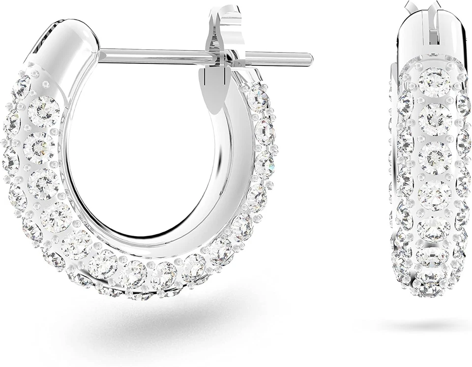 Swarovski Stone Hoop Earrings White Rhodium plated  - Image 1 of 4