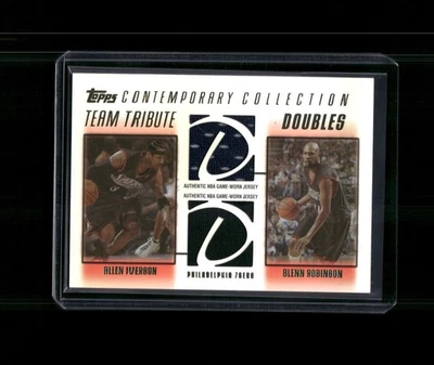 2003-04 Topps Allen Iverson Glenn Robinson Contemporary Dual Jersey Relic /250 - Image 1 of 2