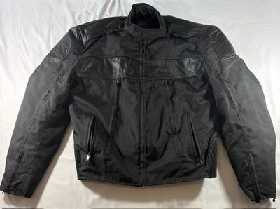 Xelement Advanced Motorcycle Gear Men's XL Black Jacket Nylon Mesh Padded Lined - Image 1 of 4