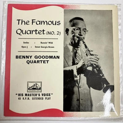 Benny Goodman Quartet – The Famous Quartet (No. 2) - HMV 7" Vinyl 1956 EP Foto 1 de 4