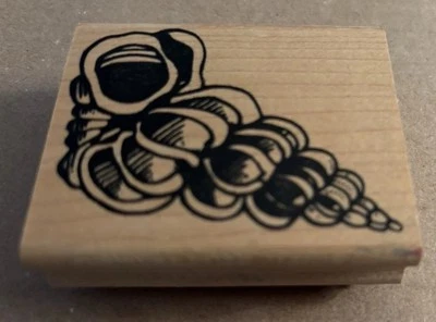 Rubber Stampede Ocean Seashell Wentletrap Rubber Stamp 3" - Image 1 of 4