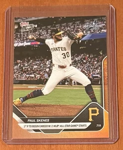 2025 TOPPS NOW #428 PAUL SKENES - NUMBERED 13/25 ORANGE PARALLEL - Picture 1 of 2