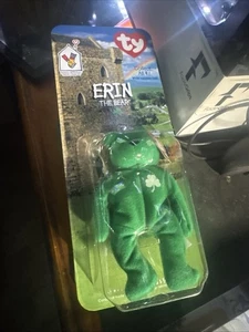 Ty Beanie Baby Erin der Bär 1997 nicht mehr produziert Plüschtier - Bild 1 von 5