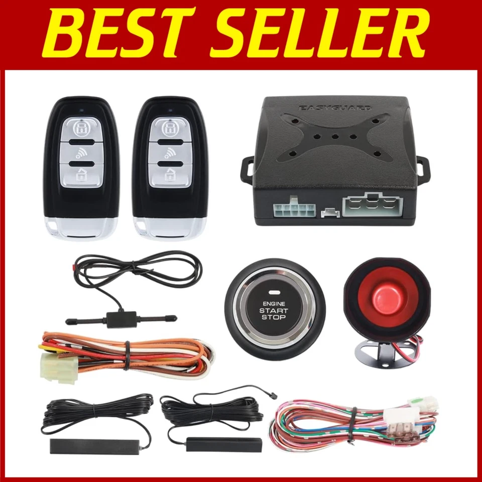 Compact Keyless Go System with Remote Engine Start & Trunk Release - 6ft Range - Image 1 of 4