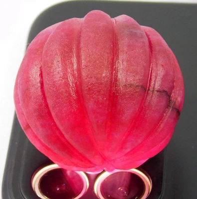 Certified 341.00 Ct Natural Burma Red Ruby Unheated Pumpkin Cut Loose Gemstone - Image 1 of 4