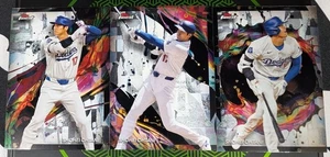 Shohei Ohtani 2024 Topps Finest 3 Base Cards #100-Common #177-Uncommon #286-Rare - Picture 1 of 7