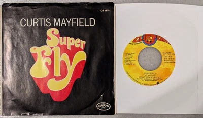 FUNK Curtis Mayfield Superfly Curtom 1978 1972 NM PROMO PICTURE SLEEVE - Image 1 of 4