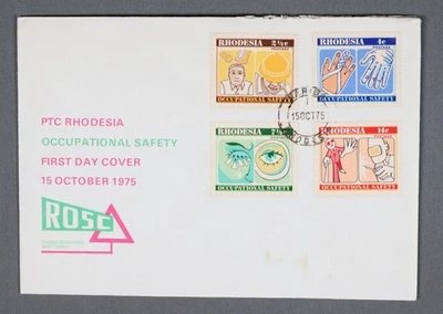 MayfairStamps Rhodesia FDC 1975 Combo de seguridad ocupacional cubierta de primer día aau_82 Foto 1 de 2