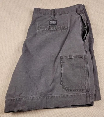 Columbia Shorts Mens 50 Gray Cargo Relaxed Fit Outdoor Pockets Cotton Hiking - Image 1 of 4