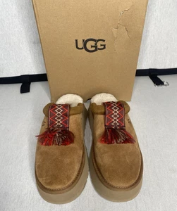 UGG 1152677 W TAZZLE CASTAÑO GAMUZA PLATAFORMA ZAPATILLAS ZAPATOS, MUJER US 11/ EUR 42 - Imagen 1 de 16