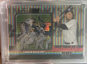 DEREK JETER 2017 TOPPS STADIUM CLUB INSTAVISION #I-DJ BLACK PARALLEL /25 YANKEES - Picture 1 of 3